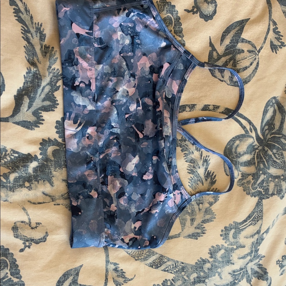 GAP Camo Print Sports Bra in Blue and Pink NWOT